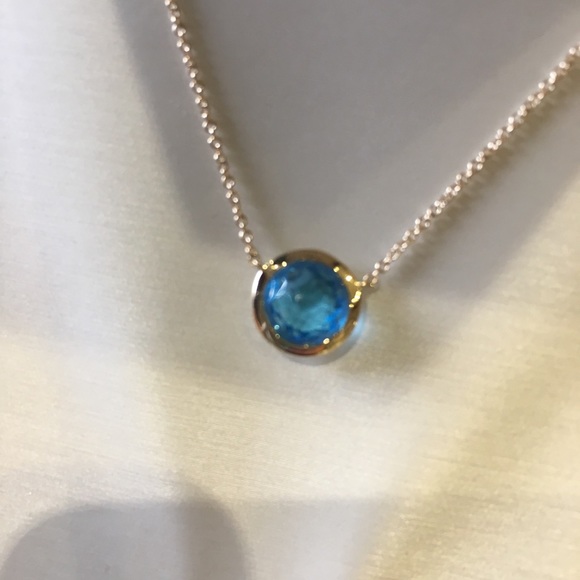 14KT Blue Topaz Necklace